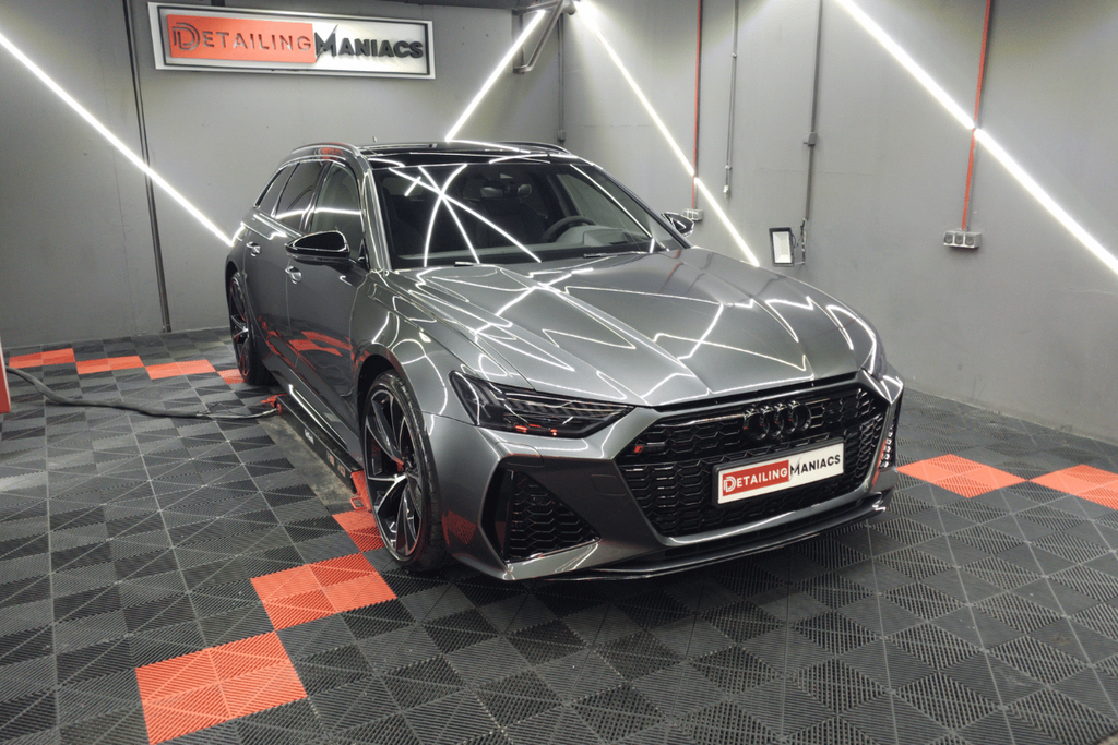 Audi RS6 Avant gri după detailing exterior și protecție ceramică